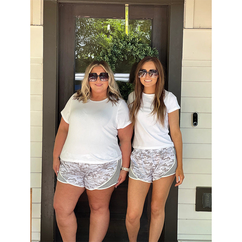 Wholesale Regular Leopard Print Patchwork Women's Shorts